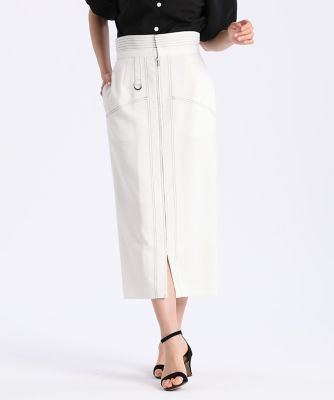 ＜Maglie le cassetto  (Women)＞《Ｍａｇｌｉｅ　ｐａｒ　ｅｆ－ｄｅ》ペプラムタイトスカート（５１１２１５２００９）