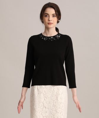 《Ｍａｇｌｉｅ　ｐａｒ　ｅｆ－ｄｅ》スパンコールビジューニット（５１１３１７０００４）