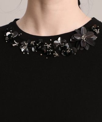 《Ｍａｇｌｉｅ　ｐａｒ　ｅｆ－ｄｅ》スパンコールビジューニット（５１１３１７０００４）