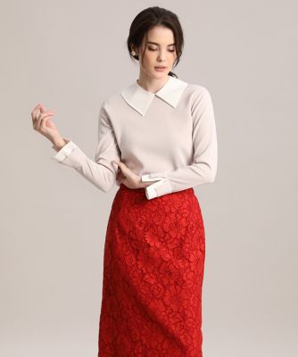 《Ｍａｇｌｉｅ　ｐａｒ　ｅｆ－ｄｅ》衿付きニット（５１１３１７０００５）