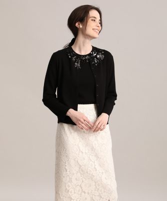 《Ｍａｇｌｉｅ　ｐａｒ　ｅｆ－ｄｅ》スパンコールビジューカーディガン（５１１３１７８００４）