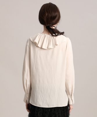 《Ｍａｇｌｉｅ　ｐａｒ　ｅｆ－ｄｅ》ジャガードラッフルブラウス（５１１３１８２００３）