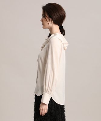 《Ｍａｇｌｉｅ　ｐａｒ　ｅｆ－ｄｅ》ジャガードラッフルブラウス（５１１３１８２００３）