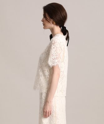 《Ｍａｇｌｉｅ　ＷＨＩＴＥ》ラッセルレースブラウス（５１１３１８２３０２）
