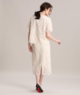 《Ｍａｇｌｉｅ　ＷＨＩＴＥ》ラッセルレースブラウス（５１１３１８２３０２）