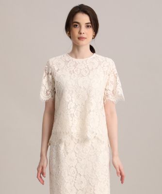 《Ｍａｇｌｉｅ　ＷＨＩＴＥ》ラッセルレースブラウス（５１１３１８２３０２）