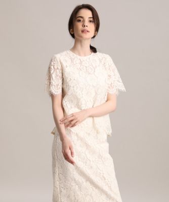 《Ｍａｇｌｉｅ　ＷＨＩＴＥ》ラッセルレースブラウス（５１１３１８２３０２）