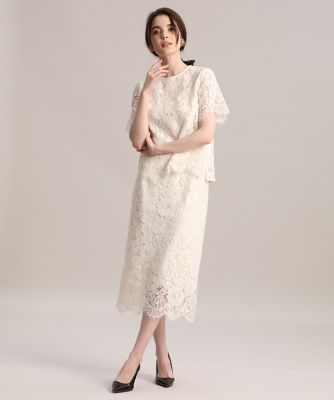 《Ｍａｇｌｉｅ　ＷＨＩＴＥ》ラッセルレースブラウス（５１１３１８２３０２）