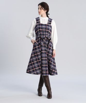＜Maglie le cassetto  (Women)＞《Ｍａｇｌｉｅ　ｐａｒ　ｅｆ－ｄｅ》ループツイードジャンパースカート（５１１４１２１００９）