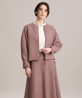＜Maglie le cassetto  (Women)＞《Ｍａｇｌｉｅ　ｐａｒ　ｅｆ－ｄｅ》チェックブルゾン（５１１４１４４００７）