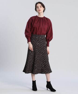 Maglie par ef－de》ループツイードフレアスカート