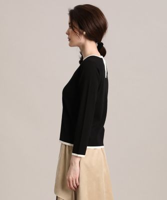《Ｍａｇｌｉｅ　ｐａｒ　ｅｆ－ｄｅ》配色ラインクルーネックニット（５１１４１７００１２）