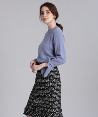 《Ｍａｇｌｉｅ　ｐａｒ　ｅｆ－ｄｅ》袖リボンフォックスニット（５１１４１７００１８）