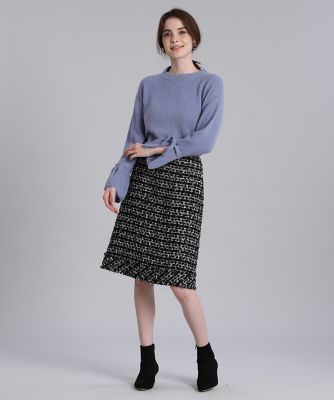 《Ｍａｇｌｉｅ　ｐａｒ　ｅｆ－ｄｅ》袖リボンフォックスニット（５１１４１７００１８）