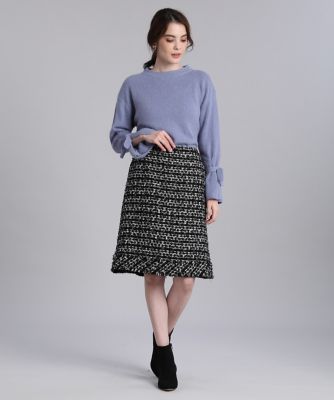 《Ｍａｇｌｉｅ　ｐａｒ　ｅｆ－ｄｅ》袖リボンフォックスニット（５１１４１７００１８）
