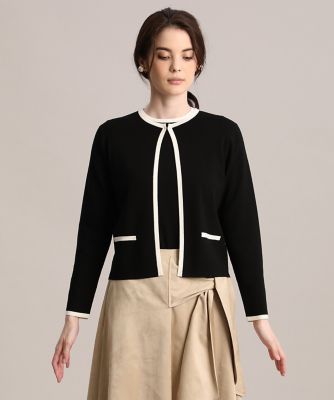 《Ｍａｇｌｉｅ　ｐａｒ　ｅｆ－ｄｅ》配色ラインカーディガン（５１１４１７８０１２）