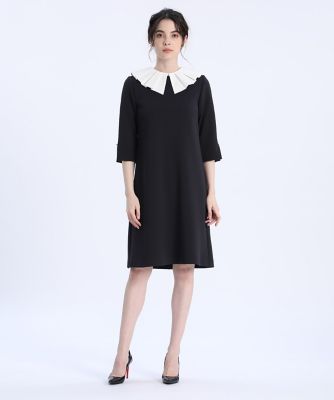 ＜Maglie le cassetto  (Women)＞《Ｍ　Ｍａｇｌｉｅ　ｌｅ　ｃａｓｓｅｔｔｏ》衿付きサックワンピース（５１２０１２１２０３）