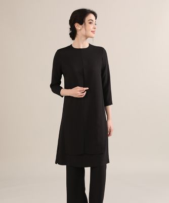 ＜Maglie le cassetto  (Women)＞《Ｍ　Ｍａｇｌｉｅ　ｌｅ　ｃａｓｓｅｔｔｏ》アレンジロングブラウス　（５１２０１２１２５０）