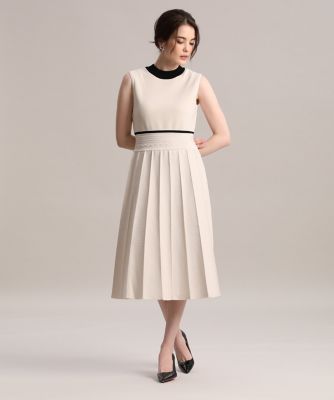 ＜Maglie le cassetto  (Women)＞《Ｍ　Ｍａｇｌｉｅ　ｌｅ　ｃａｓｓｅｔｔｏ》バイカラーニットワンピース（５１２１１７２２１２）