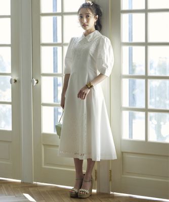 ＜Maglie le cassetto  (Women)＞《Ｍ　Ｍａｇｌｉｅ　ｌｅ　ｃａｓｓｅｔｔｏ×冨張愛》ドラマティック刺繍ワンピース（５１２２１２１２１２）
