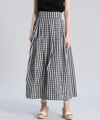 ＜Maglie le cassetto  (Women)＞《Ｍａｇｌｉｅ　ｐａｒ　ｅｆ－ｄｅ》ギンガムチェックメモリースカート（５１２２１５２０１１）
