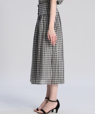 Maglie par ef－de》ギンガムチェックギャザースカート  
