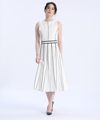 ＜Maglie le cassetto L (Women/大きいサイズ)＞《大きいサイズ》ラインニットワンピース《Ｍ　Ｍａｇｌｉｅ　ｌｅ　ｃａｓｓｅｔｔｏ》（５１２２１７２５１７）