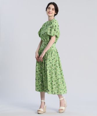 《Ｍａｇｌｉｅ　ｐａｒ　ｅｆ－ｄｅ》キウイプリントブラウス《Ｖｉｓｃｏｔｅｃｓ》（５１２２１８２００８）