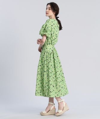 《Ｍａｇｌｉｅ　ｐａｒ　ｅｆ－ｄｅ》キウイプリントブラウス《Ｖｉｓｃｏｔｅｃｓ》（５１２２１８２００８）