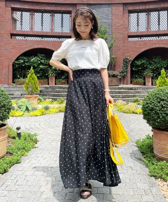 ＜Maglie le cassetto L (Women/大きいサイズ)＞《大きいサイズ》ＭａｇｌｉｅロゴＴシャツ《Ｍａｇｌｉｅ　ｐａｒ　ｅｆ－ｄｅ》（５１２２１９０８０８）
