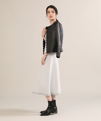 《大きいサイズ》スカラップレザーブルゾン《Ｍａｇｌｉｅ　ｐａｒ　ｅｆ－ｄｅ》（５１２３１４３８０１）