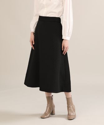＜Maglie le cassetto L (Women/大きいサイズ)＞《大きいサイズ》キルティング風フレアスカート《Ｍａｇｌｉｅ　ｐａｒ　ｅｆ－ｄｅ》（５１２３１５２８０２）