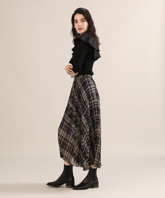 《大きいサイズ》チェックプリーツスカート《Ｍａｇｌｉｅ　ｐａｒ　ｅｆ－ｄｅ》（５１２３１５２８０３）