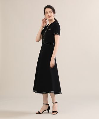 《大きいサイズ》ポロ衿ニットワンピース《Ｍ　Ｍａｇｌｉｅ　ｌｅ　ｃａｓｓｅｔｔｏ》（５１２３１７２５０５）