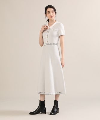 《大きいサイズ》ポロ衿ニットワンピース《Ｍ　Ｍａｇｌｉｅ　ｌｅ　ｃａｓｓｅｔｔｏ》（５１２３１７２５０５）