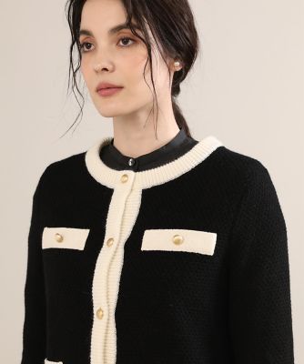《Ｍａｇｌｉｅ　ｐａｒ　ｅｆ－ｄｅ》ジャケット風ニットカーディガン（５１２３１７８００７）