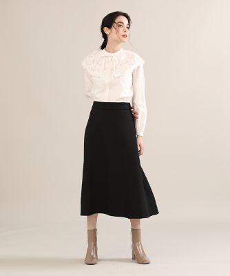 《大きいサイズ》刺繍衿ブラウス《Ｍａｇｌｉｅ　ＷＨＩＴＥ》（５１２３１８２１０１）