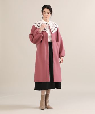 《大きいサイズ》刺繍衿ブラウス《Ｍａｇｌｉｅ　ＷＨＩＴＥ》（５１２３１８２１０１）