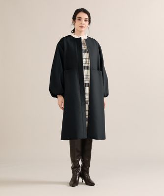 ＜Maglie le cassetto L (Women/大きいサイズ)＞《大きいサイズ》ボリュームスリーブジップコート《Ｓｕｐｅｒ１１０’ｓ　Ｗｏｏｌ》《Ｍａｇｌｉｅ　ｐａｒ　ｅｆ－ｄｅ》（５１２４１１１８０１）