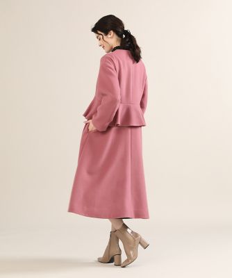 《大きいサイズ》フリルデザインコート《Ｓｕｐｅｒ１１０’ｓ　Ｗｏｏｌ》《Ｍａｇｌｉｅ　ｐａｒ　ｅｆ－ｄｅ》（５１２４１１１８０２）