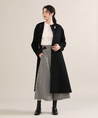 《大きいサイズ》フリルデザインコート《Ｓｕｐｅｒ１１０’ｓ　Ｗｏｏｌ》《Ｍａｇｌｉｅ　ｐａｒ　ｅｆ－ｄｅ》（５１２４１１１８０２）