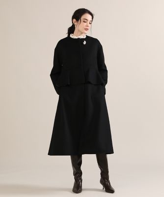 《大きいサイズ》フリルデザインコート《Ｓｕｐｅｒ１１０’ｓ　Ｗｏｏｌ》《Ｍａｇｌｉｅ　ｐａｒ　ｅｆ－ｄｅ》（５１２４１１１８０２）
