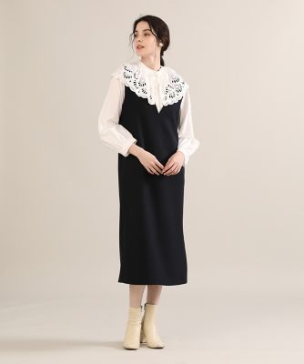 Maglie par ef－de》Vネックジャンパースカート