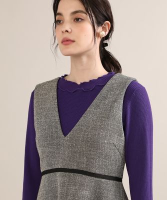 《大きいサイズ》ボンディングジャンパースカート《Ｍａｇｌｉｅ　ｐａｒ　ｅｆ－ｄｅ》（５１２４１２１８０５）