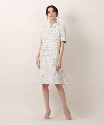 《大きいサイズ》ラメツイード衿付きワンピース《Ｍａｇｌｉｅ　ｐａｒ　ｅｆ－ｄｅ》（５１２４１２１８０８）