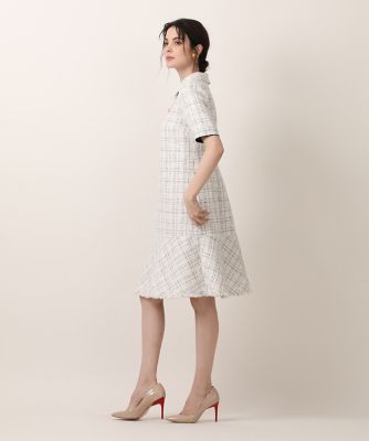 《大きいサイズ》ラメツイード衿付きワンピース《Ｍａｇｌｉｅ　ｐａｒ　ｅｆ－ｄｅ》（５１２４１２１８０８）