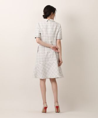 《大きいサイズ》ラメツイード衿付きワンピース《Ｍａｇｌｉｅ　ｐａｒ　ｅｆ－ｄｅ》（５１２４１２１８０８）