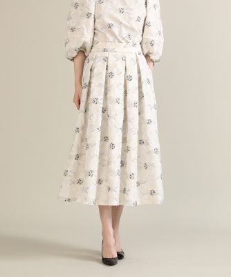 ＜Maglie le cassetto  (Women)＞《Ｍａｇｌｉｅ　ｐａｒ　ｅｆ－ｄｅ》フラワージャガードスカート（５１２４１５２００９）