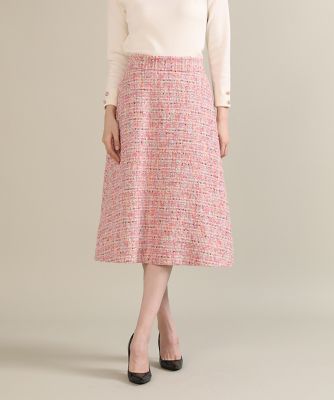 ＜Maglie le cassetto L (Women/大きいサイズ)＞《大きいサイズ》ファンシーツイードスカート《Ｍ　Ｍａｇｌｉｅ　ｌｅ　ｃａｓｓｅｔｔｏ》（５１２４１５２５０２）