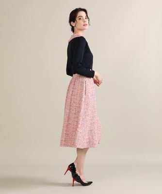 《大きいサイズ》ファンシーツイードスカート《Ｍ　Ｍａｇｌｉｅ　ｌｅ　ｃａｓｓｅｔｔｏ》（５１２４１５２５０２）